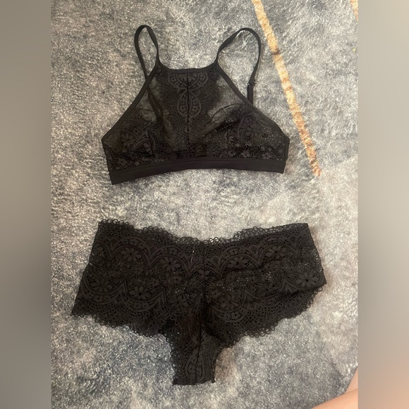 Victoria's Secret Other - Black Victoria Secret lace bandeau and panty set
